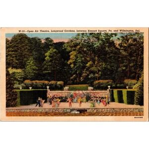 Vintage Longwood Gardens Open Air Theatre Postcard